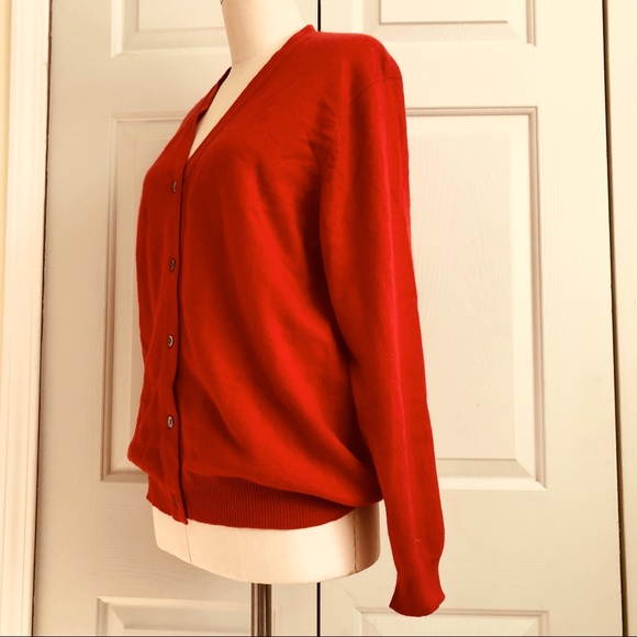 Saks 5th Avenue Cashmere Cardigan Button Slouchy Sweater Made in England… - Picture 4 of 9